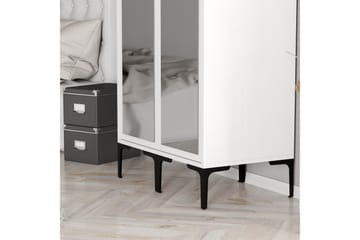 Kumsal Garderobe med Speil - Hvit - Oppbevaring - Garderober & garderobesystem