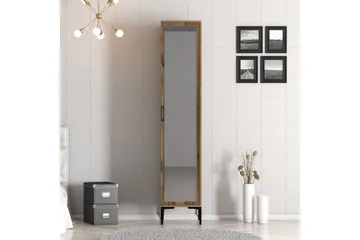 Kumsal Garderobe med Speil - Valnøtt - Oppbevaring - Garderober & garderobesystem