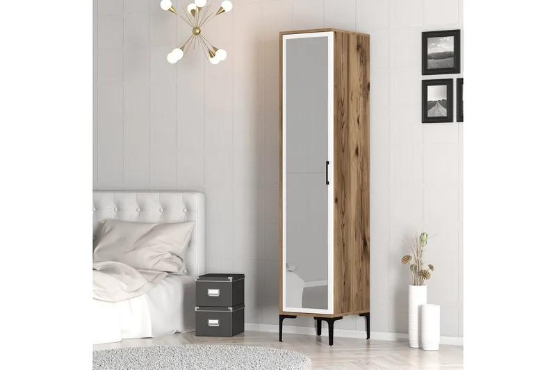 Kumsal Garderobeskap 40 cm i Tre - Valnøttbrun - Oppbevaring - Garderober & garderobesystem