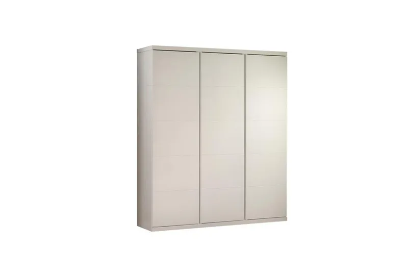Lara Garderobeskap 166 cm i Malt Tre, Offwhite