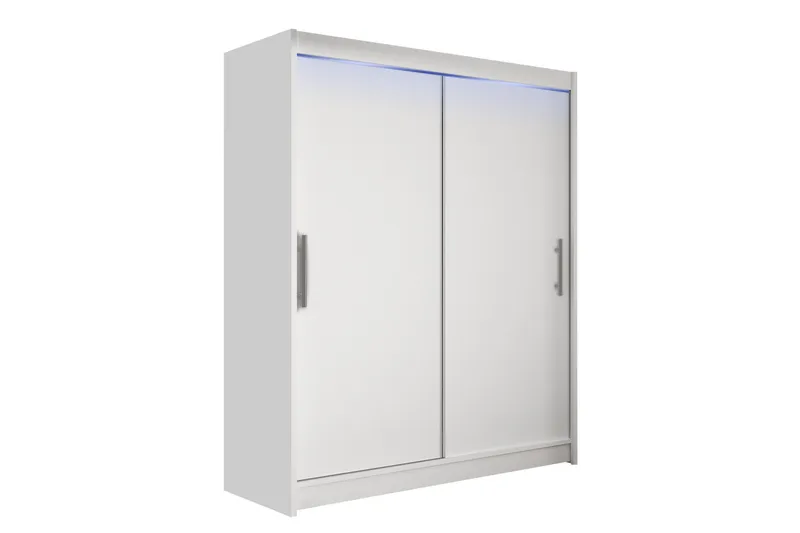Leila Garderobe 150 cm i Malt Tre, Hvit