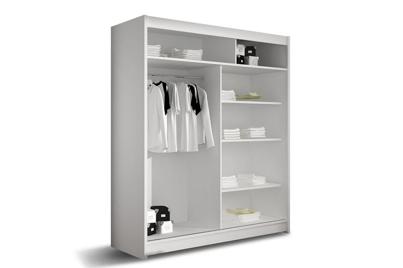 Leila Garderobe 150 cm Skyvedører - Eik - Oppbevaring - Garderober & garderobesystem