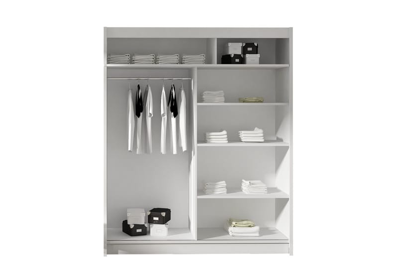 Leila Garderobe 150 cm Skyvedører - Eik - Oppbevaring - Garderober & garderobesystem
