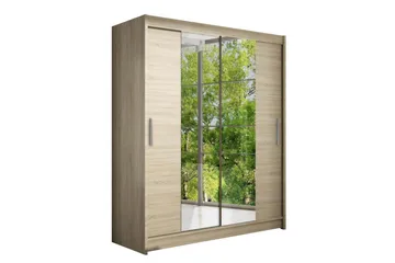 Leila Garderobe 150 cm Skyvedører Smalt Speil