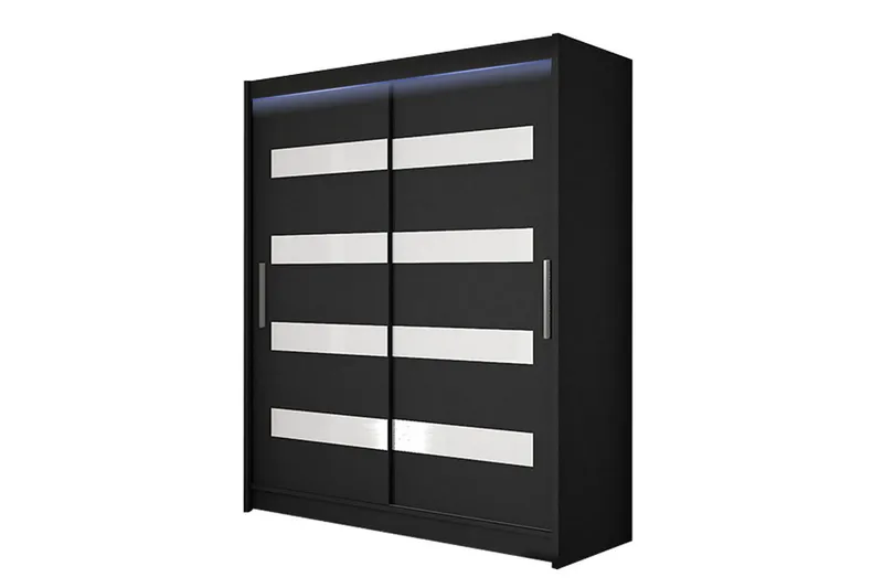 Leila Garderobe 150x200 cm, Svart