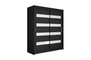 Leila Garderobe Smalt Skyvedører Smalt - Svart - Oppbevaring - Garderober & garderobesystem