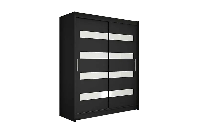 Leila Garderobe Smalt Skyvedører Smalt, Svart