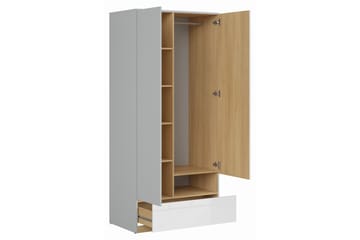 Leokkol Garderobe 55 cm - Lysegrå/Tre/Natur/Hvit - Oppbevaring - Garderober & garderobesystem