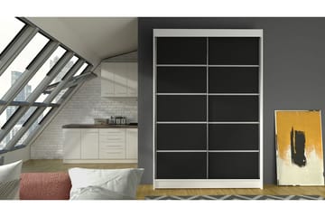 Liverpool Garderobe 120x200 cm - Svart/Hvit - Oppbevaring - Garderober & garderobesystem