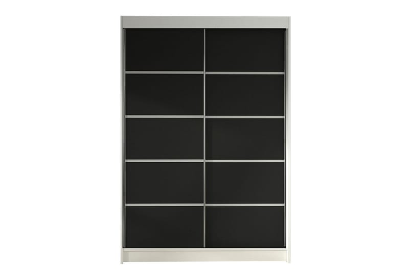 Liverpool Garderobe 120x200 cm, Svart/Hvit