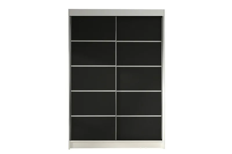 Liverpool Garderobeskap 120 cm i Malt Tre, Sort