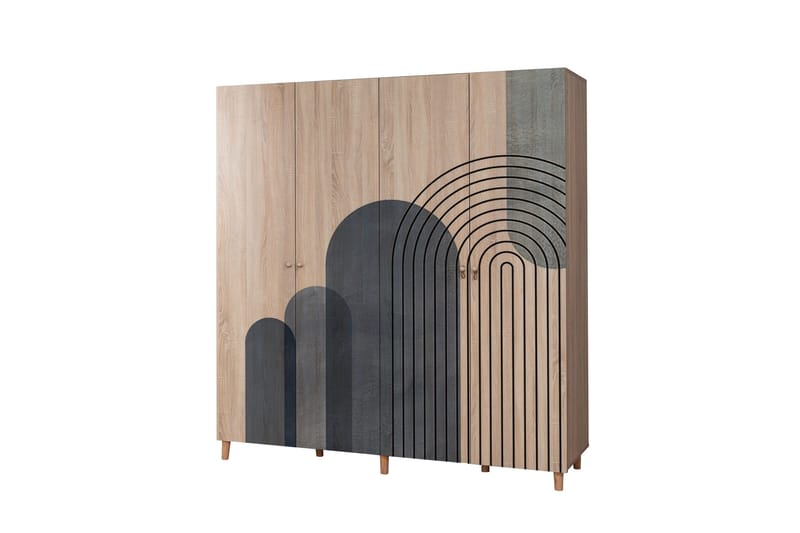 Loni Garderobe 180 cm - Brun - Oppbevaring - Garderober & garderobesystem