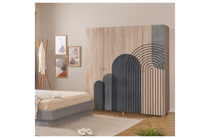 Loni Garderobe 180 cm, Brun