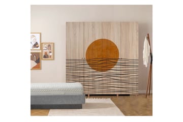 Loni Garderobe 180x192 cm - Natur - Oppbevaring - Garderober & garderobesystem