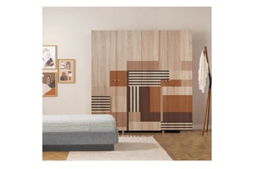 Loni Garderobe 180x192 cm - Natur - Oppbevaring - Garderober & garderobesystem