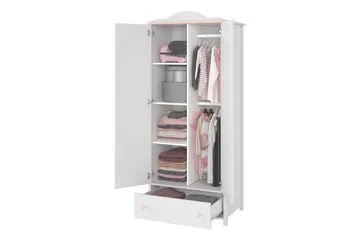 Luna Garderobe 85x52x196 cm - Hvit - Oppbevaring - Garderober & garderobesystem