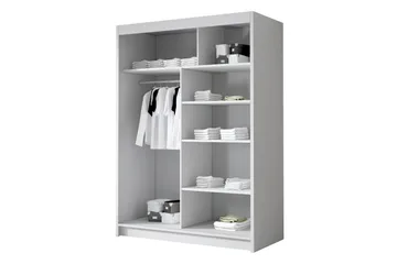 Lungos Garderobe 120x200 cm - Hvit - Oppbevaring - Garderober & garderobesystem