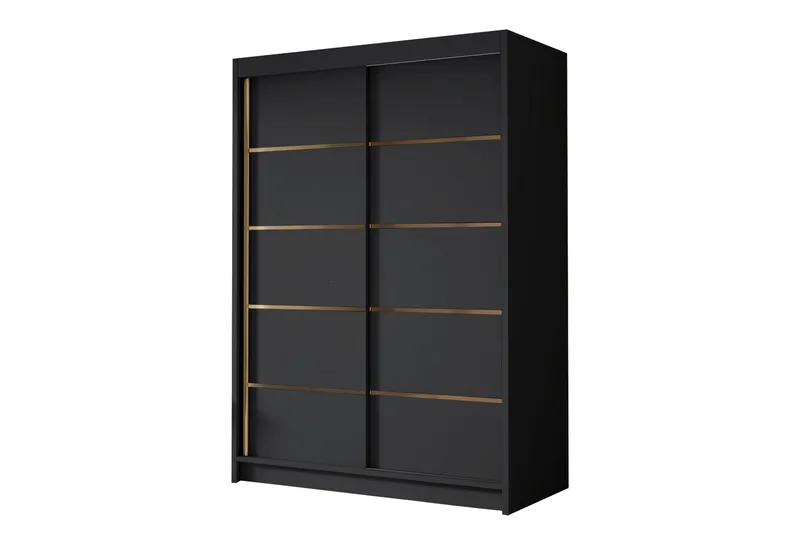 Lungos Garderobe 120x200 cm, Svart