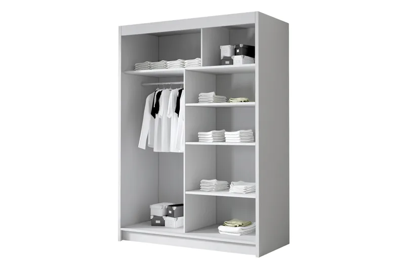 Lungos Garderobe 120x200 cm - Svart/Hvit - Oppbevaring - Garderober & garderobesystem