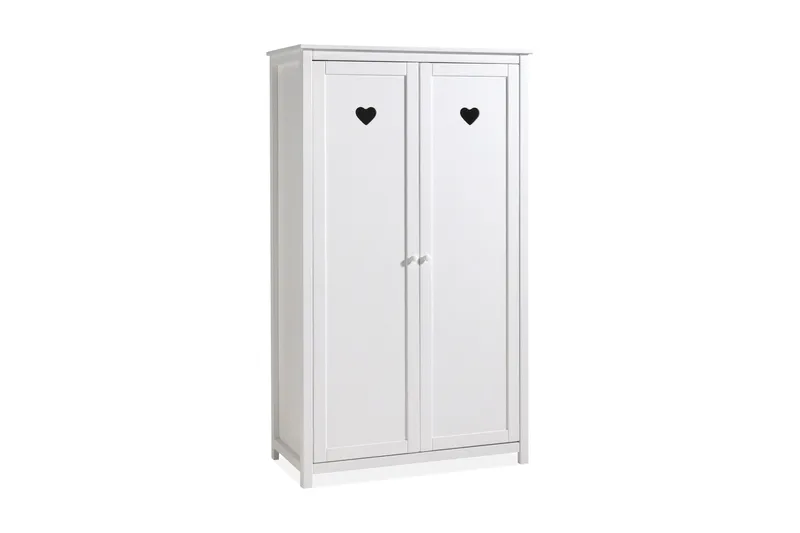 Maritza Garderobe 110 cm i Malt Tre, Hvit