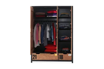 Maritza Garderobe 3 Dører - Tre/Natur - Oppbevaring - Garderober & garderobesystem