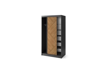 Marrphy Garderobe 120 cm i Mørkt Tre - Antrasitt - Oppbevaring - Garderober & garderobesystem