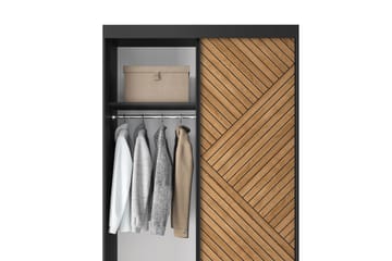 Marrphy Garderobe 120 cm i Mørkt Tre - Antrasitt - Oppbevaring - Garderober & garderobesystem