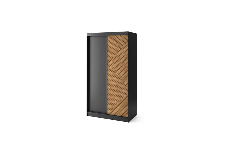 Marrphy Garderobe 120 cm i Mørkt Tre, Antrasitt