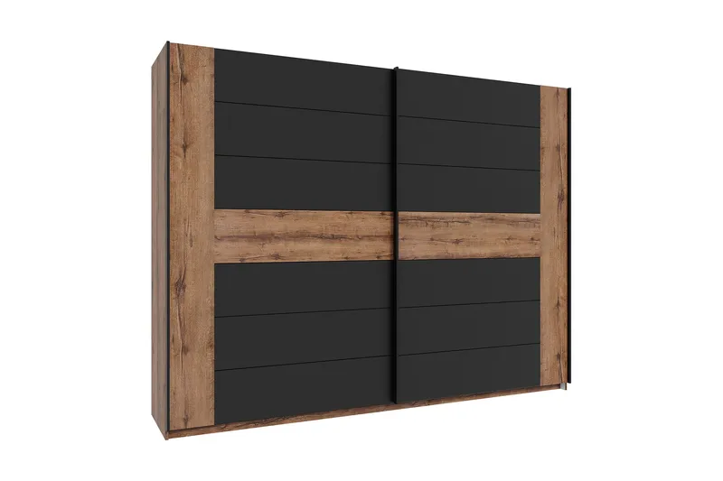 Melnik Garderobe 62x270 cm - Brun/Svart - Oppbevaring - Garderober & garderobesystem