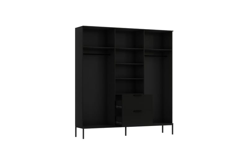 Meorati Garderobe 185x200 cm - Brun - Oppbevaring - Garderober & garderobesystem