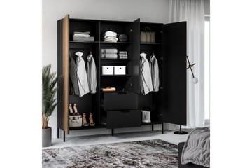 Meorati Garderobe 185x200 cm - Brun - Oppbevaring - Garderober & garderobesystem