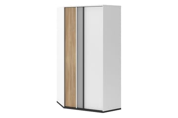 Metropolitan Garderobe 95x199 cm - Brun/Hvit/Lysegrå/Sort - Oppbevaring - Garderober & garderobesystem