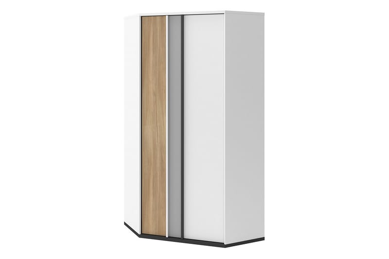 Metropolitan Garderobe 95x199 cm - Brun/Hvit/Lysegrå/Sort - Oppbevaring - Garderober & garderobesystem