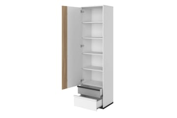 Metropolitan Garderobeskap 55x199 cm - Brun/Hvit/Lysegrå/Sort - Oppbevaring - Garderober & garderobesystem