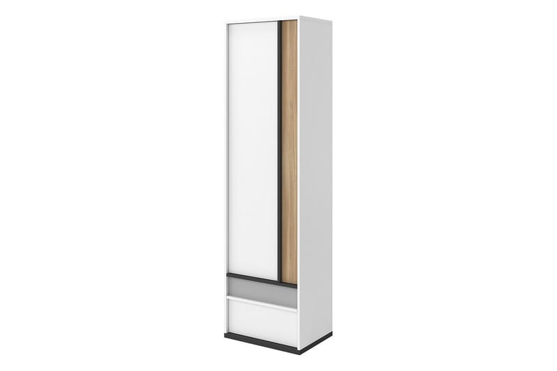 Metropolitan Garderobeskap 55x199 cm - Brun/Hvit/Lysegrå/Sort - Oppbevaring - Garderober & garderobesystem