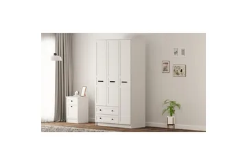 Meyra Garderobe 105x184 cm - Matt Hvit - Oppbevaring - Garderober & garderobesystem