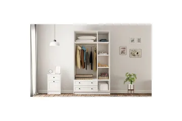 Meyra Garderobe 105x210 cm - Matt Hvit - Oppbevaring - Garderober & garderobesystem