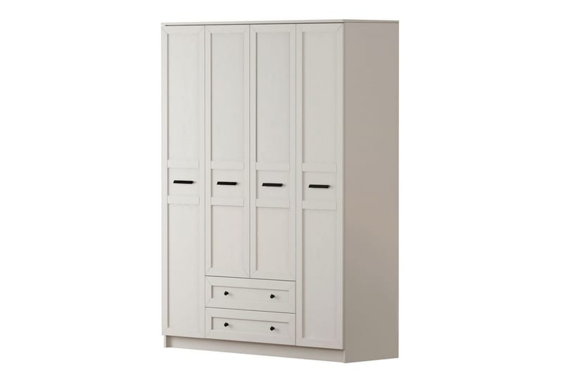 Meyra Garderobe 140x210 cm - Hvit - Oppbevaring - Garderober & garderobesystem