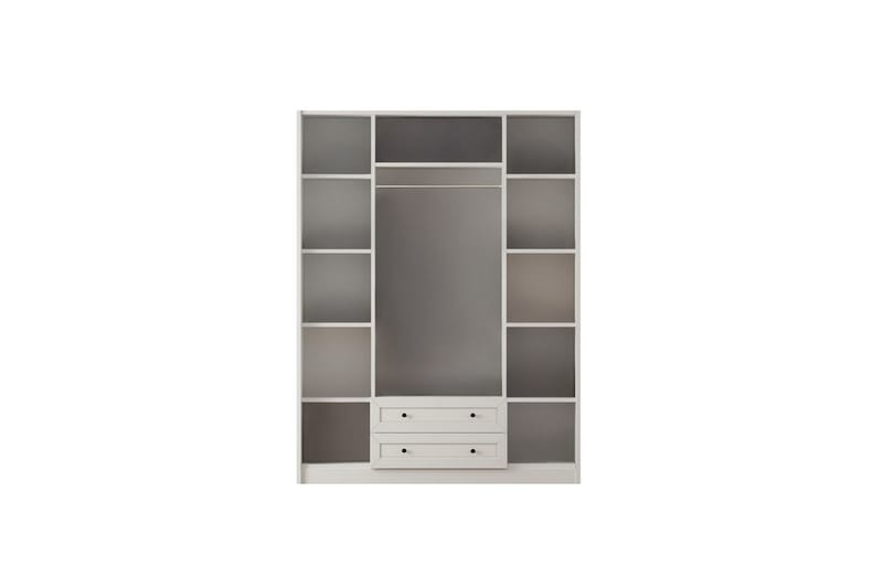 Meyra Garderobe 140x210 cm - Hvit - Oppbevaring - Garderober & garderobesystem