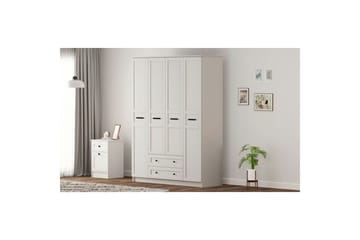 Meyra Garderobe 140x210 cm - Hvit - Oppbevaring - Garderober & garderobesystem