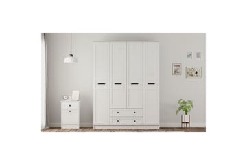 Meyra Garderobe 140x210 cm - Hvit - Oppbevaring - Garderober & garderobesystem