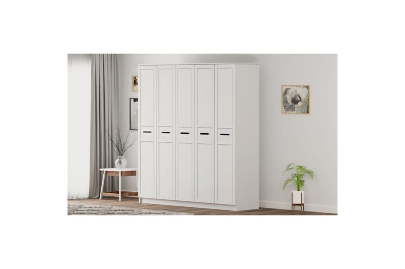 Meyra Garderobe 175x184 cm - Matt Hvit - Oppbevaring - Garderober & garderobesystem