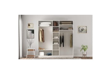 Meyra Garderobe 175x184 cm - Matt Hvit - Oppbevaring - Garderober & garderobesystem