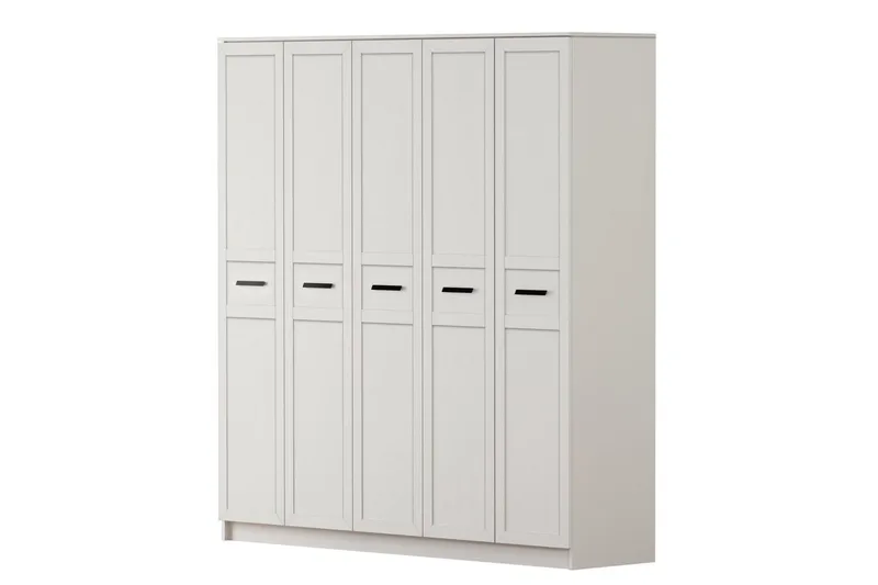 Meyra Garderobe 175x184 cm - Matt Hvit - Oppbevaring - Garderober & garderobesystem