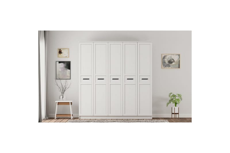 Meyra Garderobe 175x210 cm - Matt Hvit - Oppbevaring - Garderober & garderobesystem