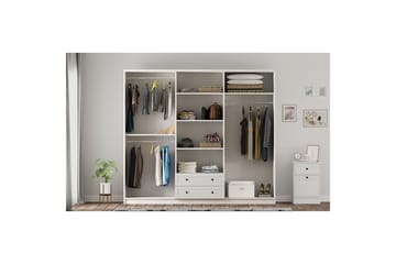 Meyra Garderobe 210x184 cm - Hvit - Oppbevaring - Garderober & garderobesystem