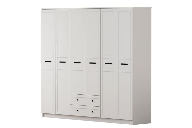 Meyra Garderobe 210x184 cm - Hvit - Oppbevaring - Garderober & garderobesystem