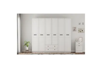 Meyra Garderobe 210x210 cm - Matt Hvit - Oppbevaring - Garderober & garderobesystem