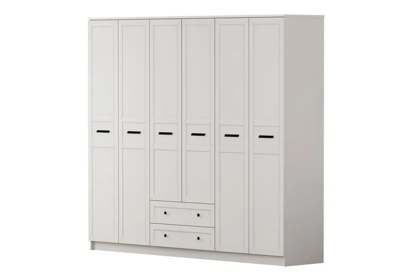 Meyra Garderobe 210x210 cm, Matt Hvit