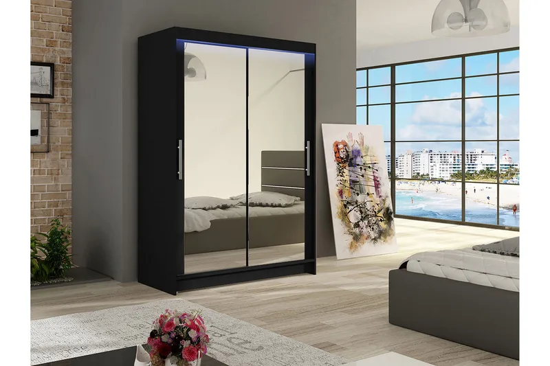 Miami Garderobe 120x58x200 cm - Beige - Oppbevaring - Garderober & garderobesystem